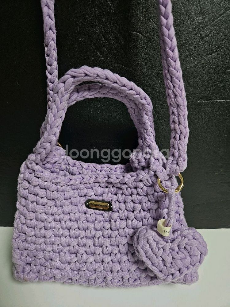 핸드메이드 손뜨게 크로스백 숄더백 도트백--4