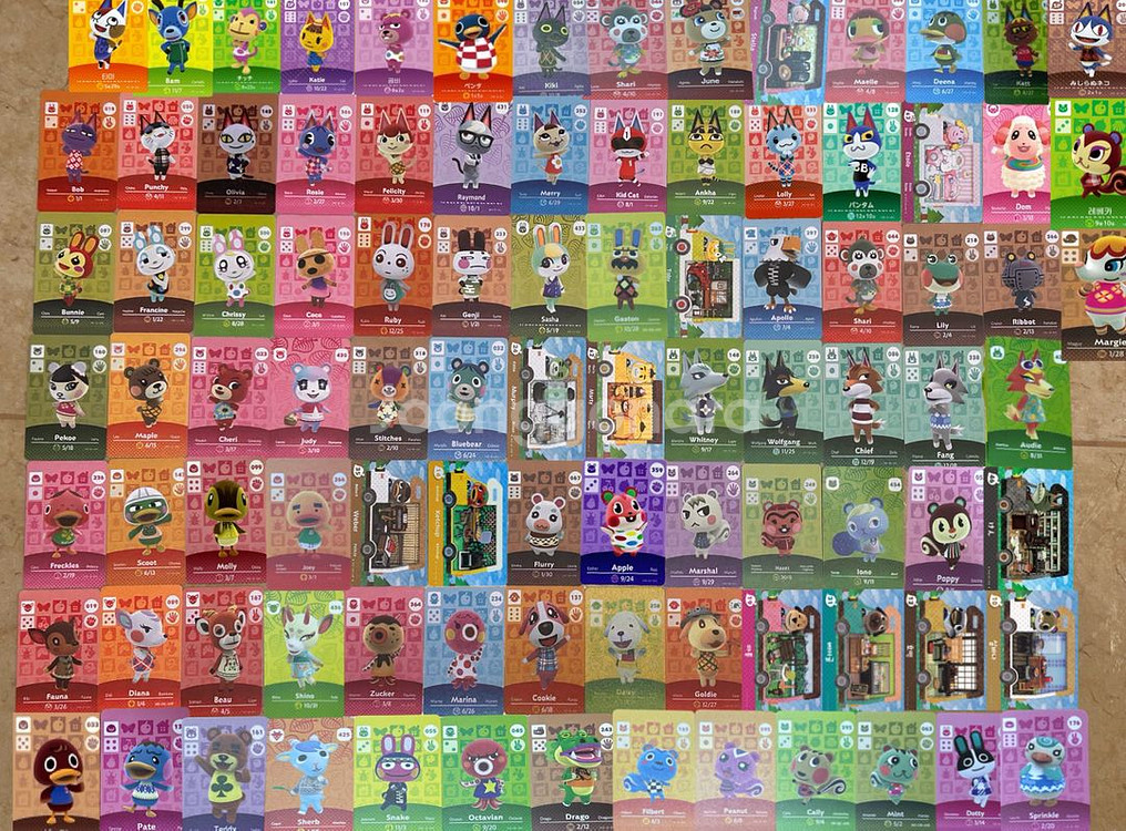 동물의숲 동숲 모동숲 인기주민 아미보 카드--1