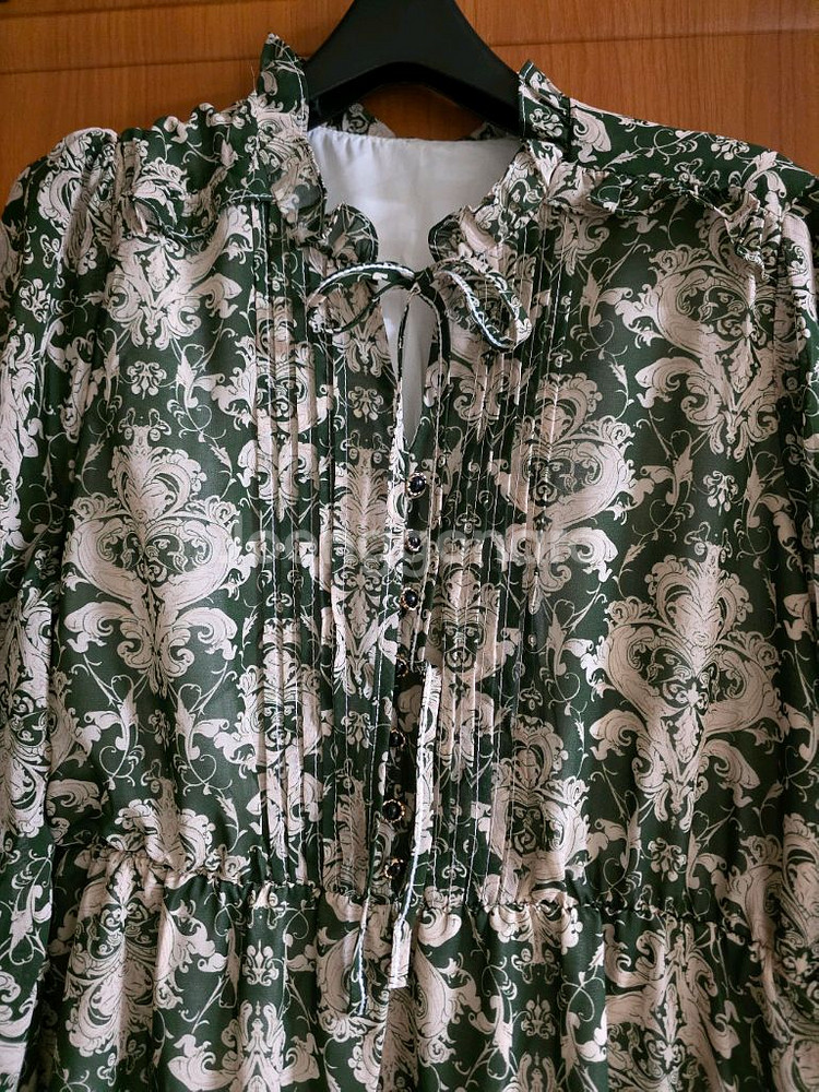 앞 프릴 주름 캉캉식 원피스--7