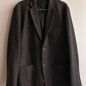 무인양품 울 블렌드 자켓, L, 다크 브라운