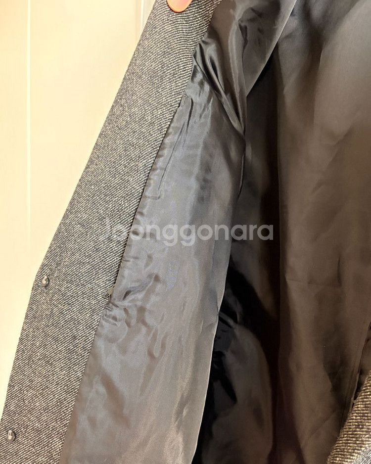 무인양품 울 블렌드 자켓, L, 다크 브라운--4