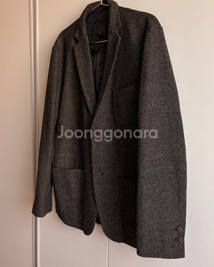 무인양품 울 블렌드 자켓, L, 다크 브라운--2
