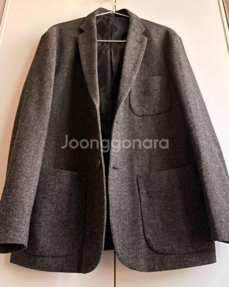 무인양품 울 블렌드 자켓, L, 다크 브라운--6