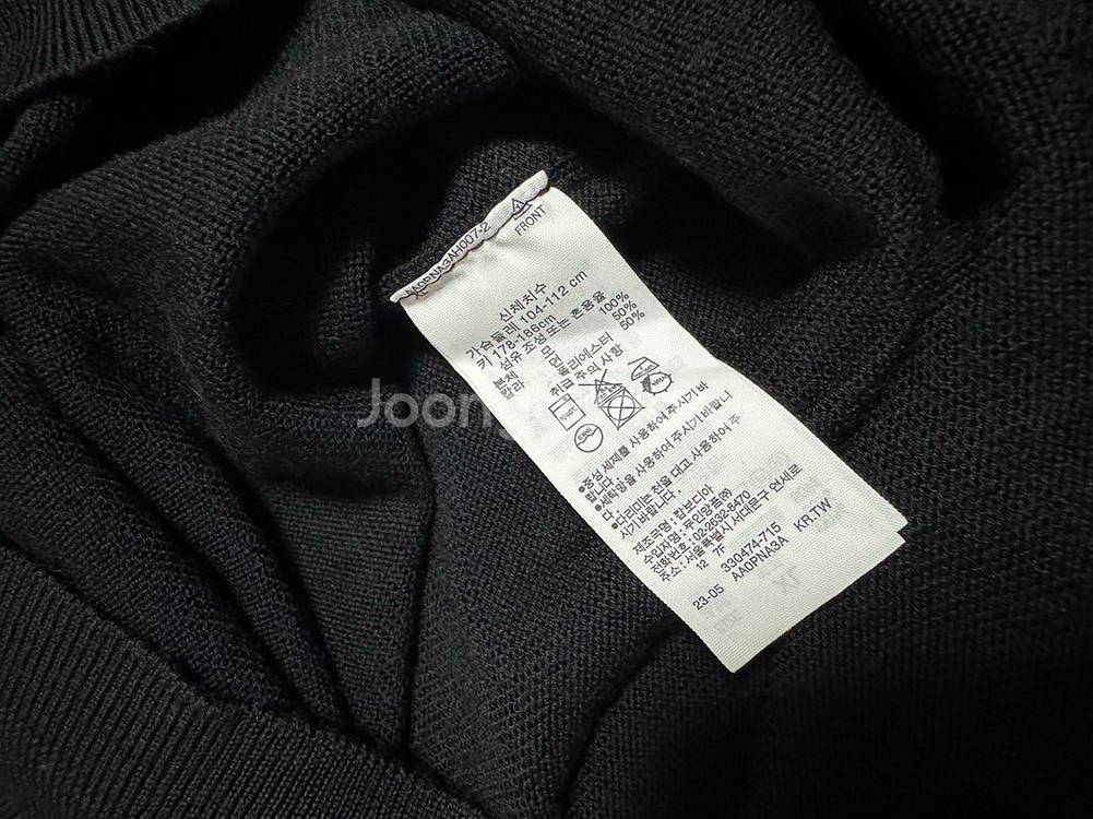 무인양품 반목폴라티 블랙 XL--4