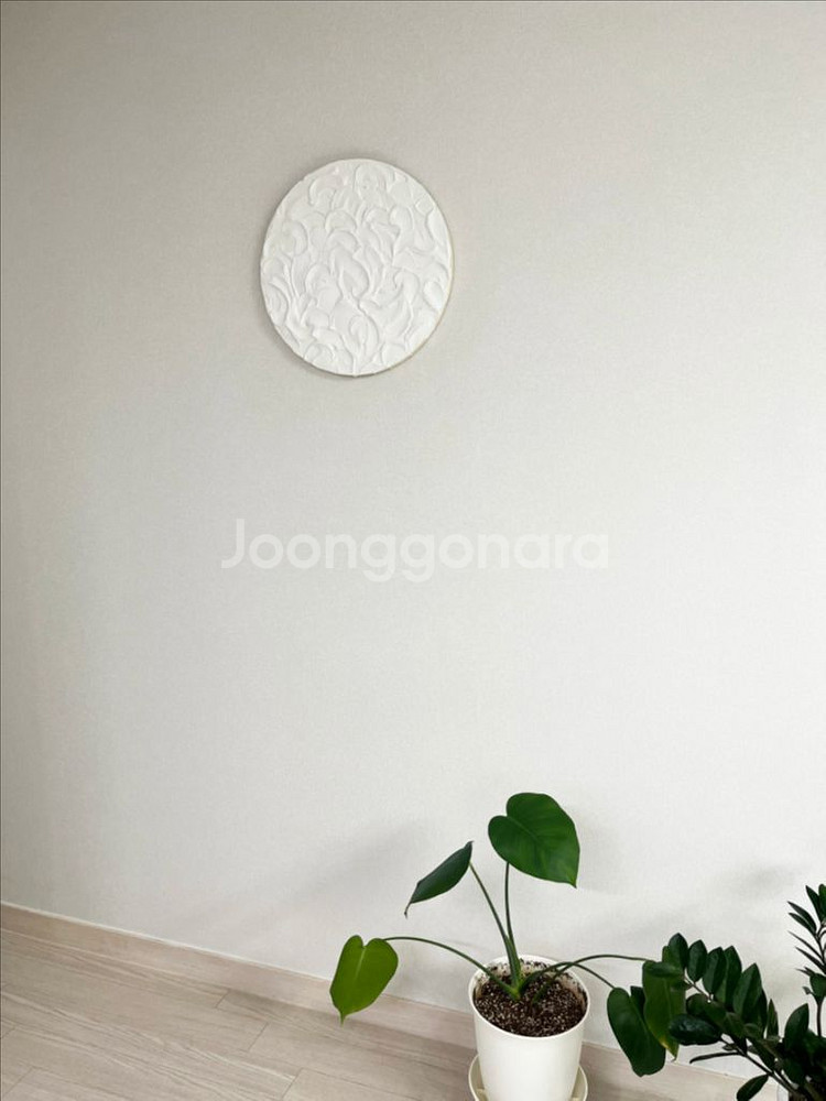 원형 질감페인팅 인테리어 오브제 그림 액자--2