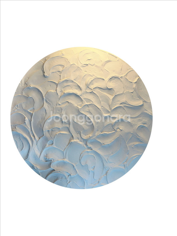 원형 질감페인팅 인테리어 오브제 그림 액자--4