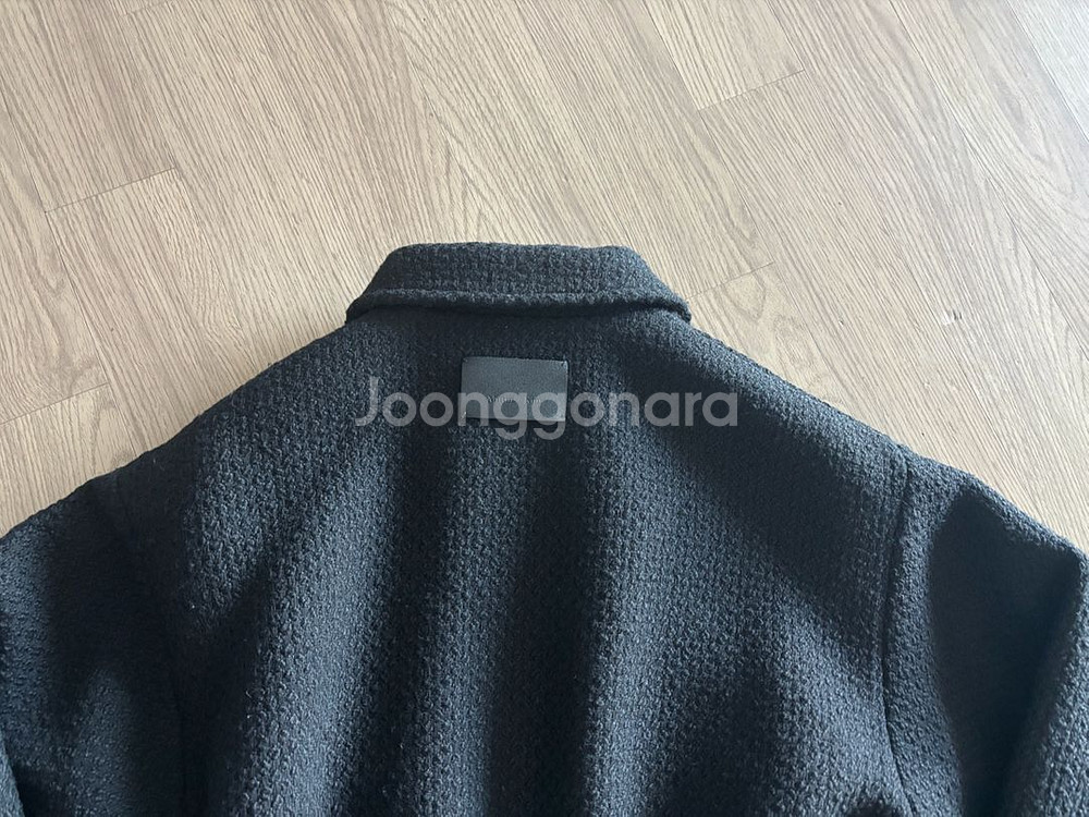 상태최상 마땡킴 트위드 울 봄버패딩자켓 프리블랙 마틴킴--3