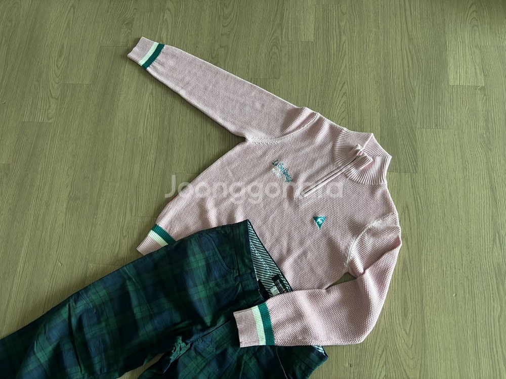 새상품급 르꼬끄 골프 바지 니트 세트 남m 춘추동--0