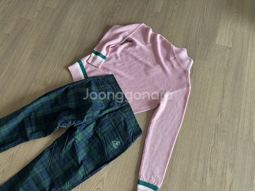 새상품급 르꼬끄 골프 바지 니트 세트 남m 춘추동--2