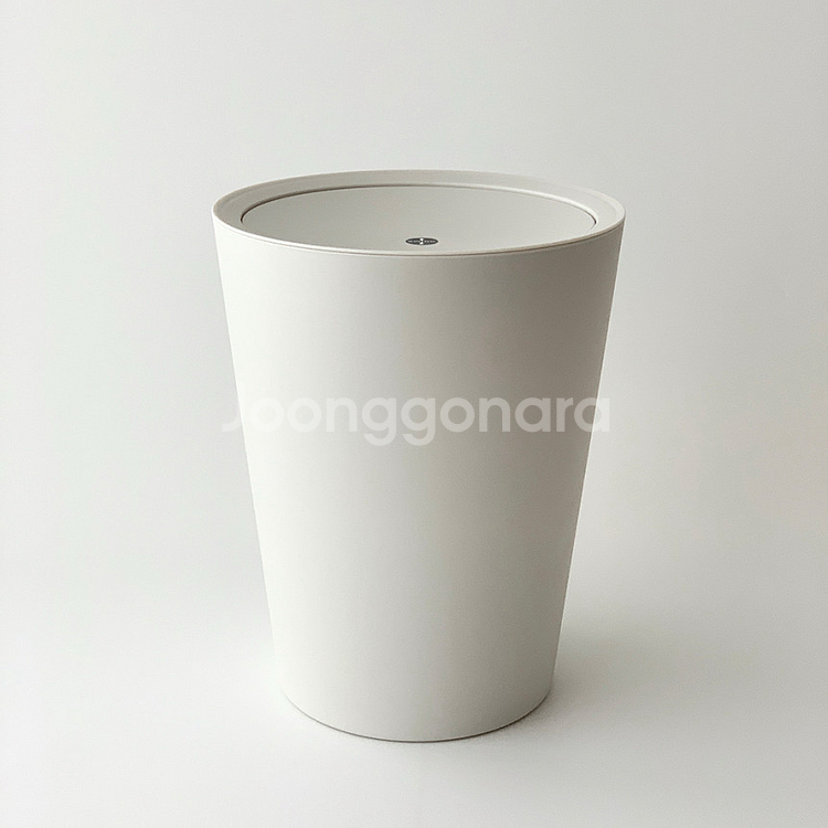 [새상품] 고급 인테리어 스윙 휴지통 9L 화이트--0