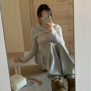 베르니 마켓 모헤어 볼레로 세트 소라 윤슬샵온드민리즈