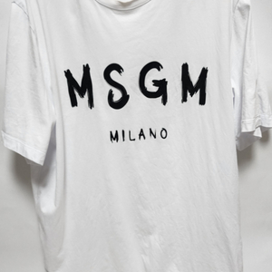 MSGM 밀라노 로고 반팔 티셔츠 화이트(L)