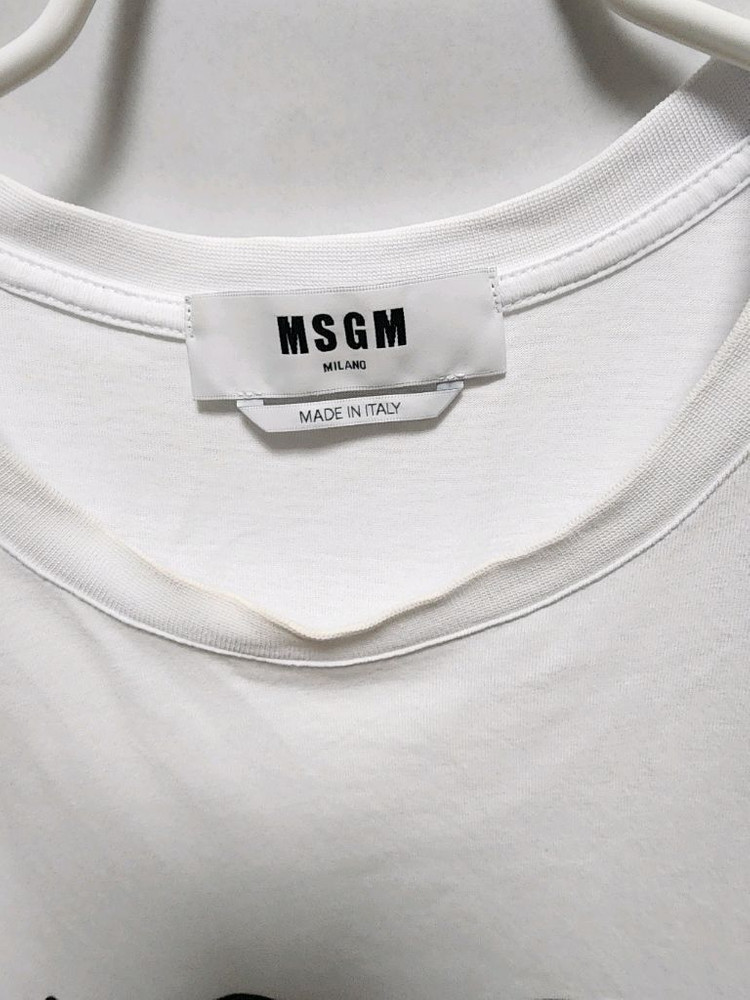 MSGM 밀라노 로고 반팔 티셔츠 화이트(L)--1