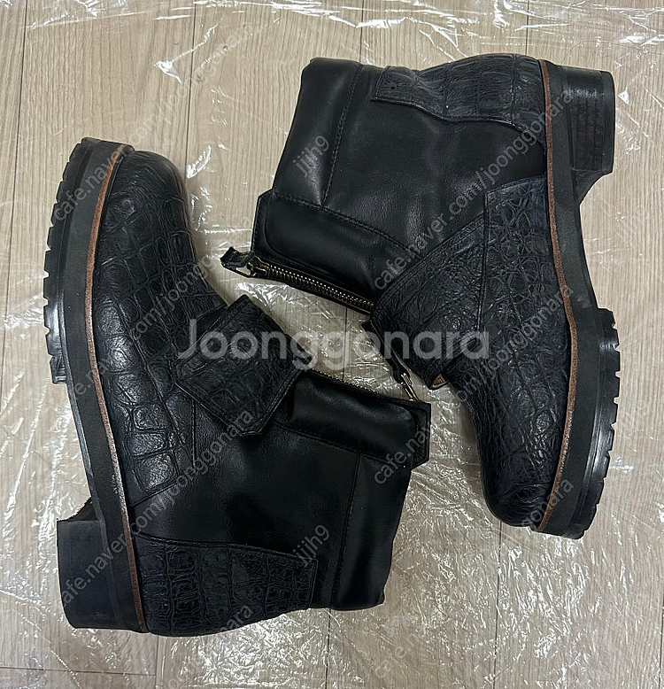 레이크넨 블랙 레더 워커--0