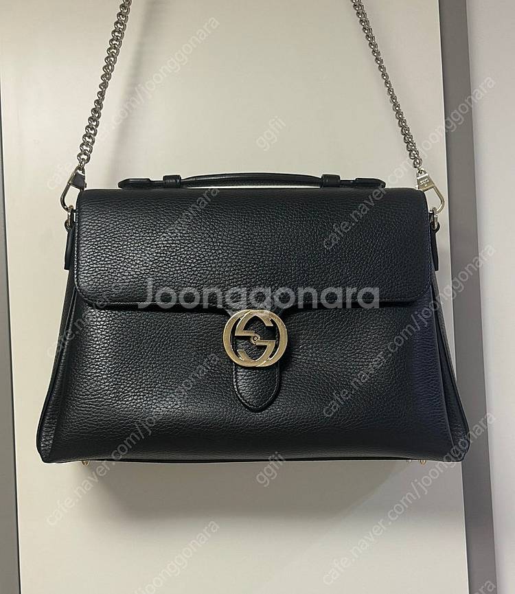 구찌 GG 인터로킹 탑핸들 체인백 라지(영수증 포함)--0