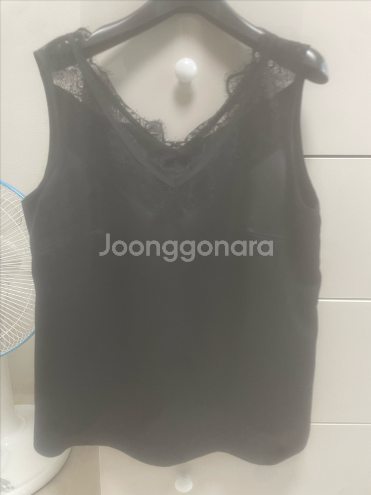 나시 블랙 레이스 블라우스 66사이즈--0