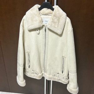 로엠 싱글 무스탕 아이보리 M