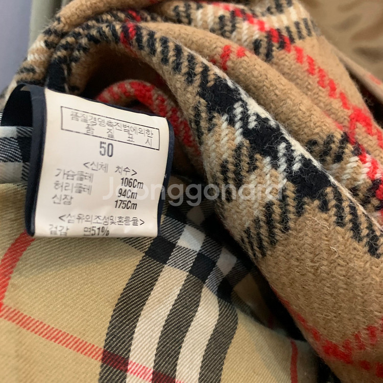 50 버버리런던 노바체크 내피 트렌치 코트--7