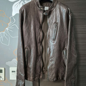 코오롱 시리즈 고급 리얼 가죽점퍼. 105사이즈.