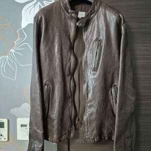 코오롱 시리즈 고급 리얼 가죽점퍼. 105사이즈.