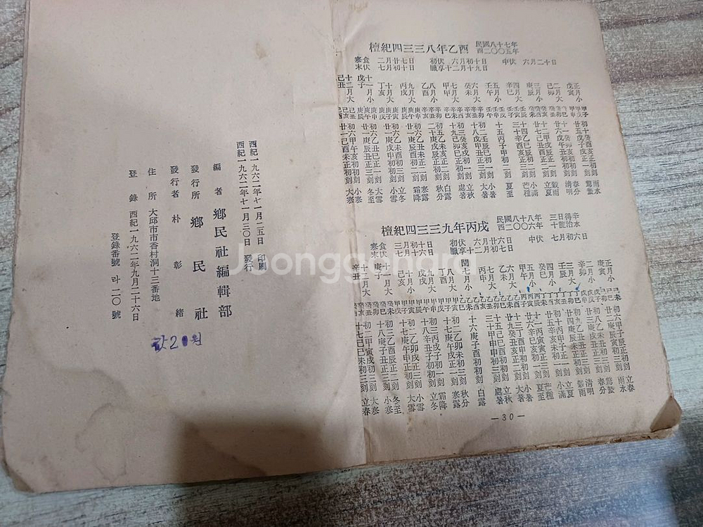 천세력 (1962년..향민사 편집부)--1