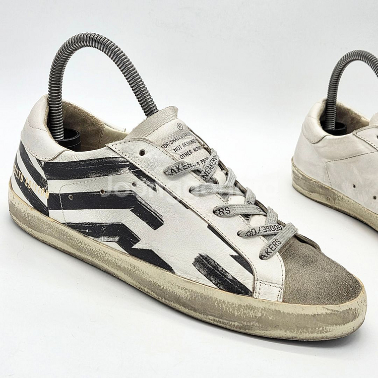 골든구스 우먼스 슈퍼스타 흰/검 (38)--4