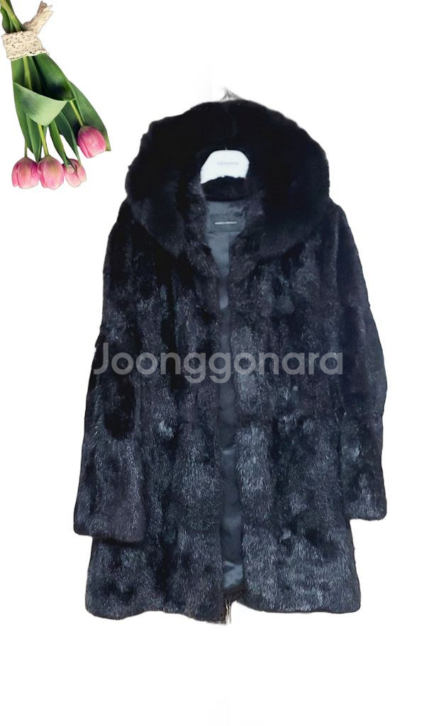 천연모피 머스카렛 코트/여66/네고가능--0