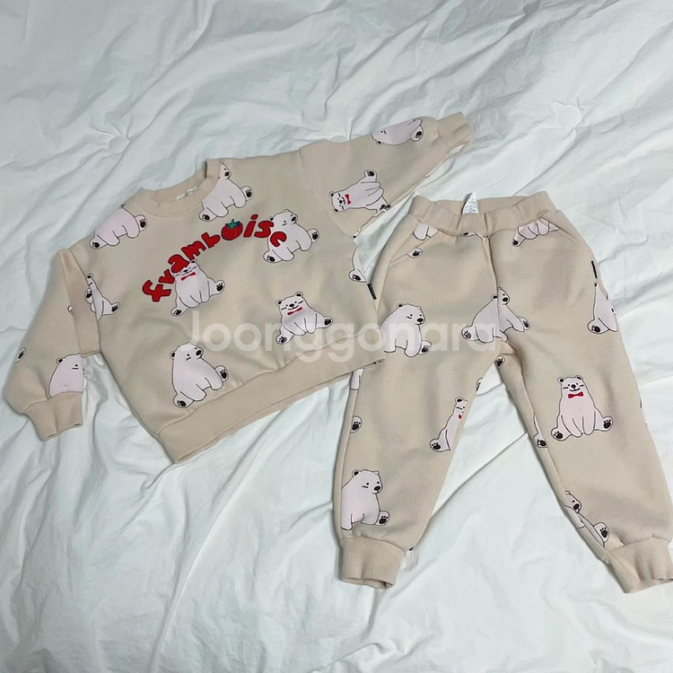 마이리틀스타 곰돌이 상하복 (기모) XS--2