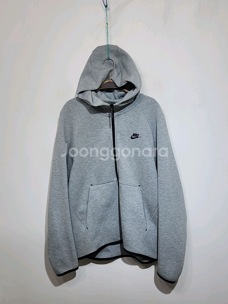 (XL) 나이키 후드집업 그레이 기본로고 캐주얼--0