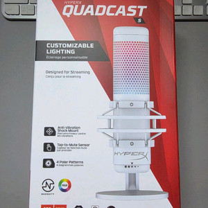 HyperX QuadCast S 화이트 RGB 마이크