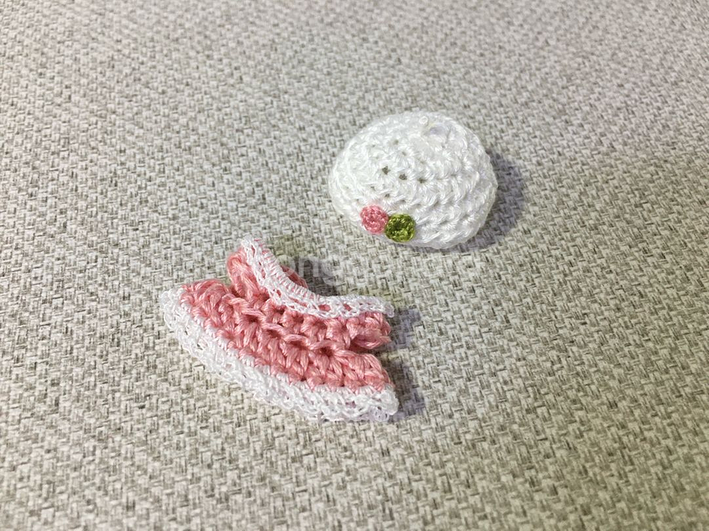 [실바니안 뜨개옷] 핑크 꽃 베레모 원피스 세트--2