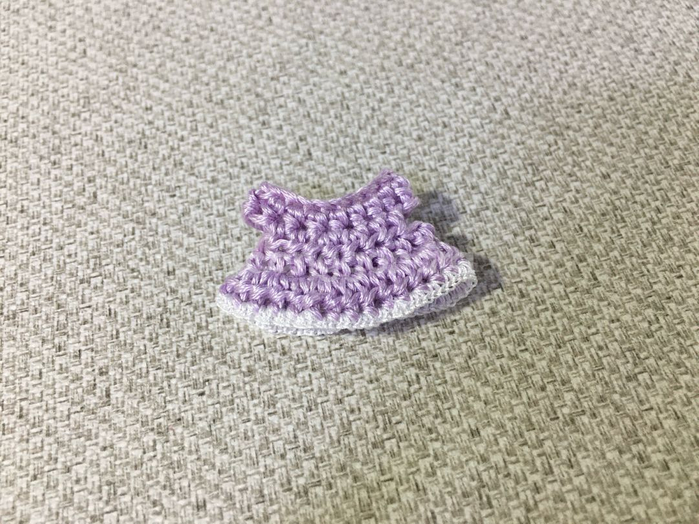 [실바니안 뜨개옷] 연보라 프릴 원피스--2