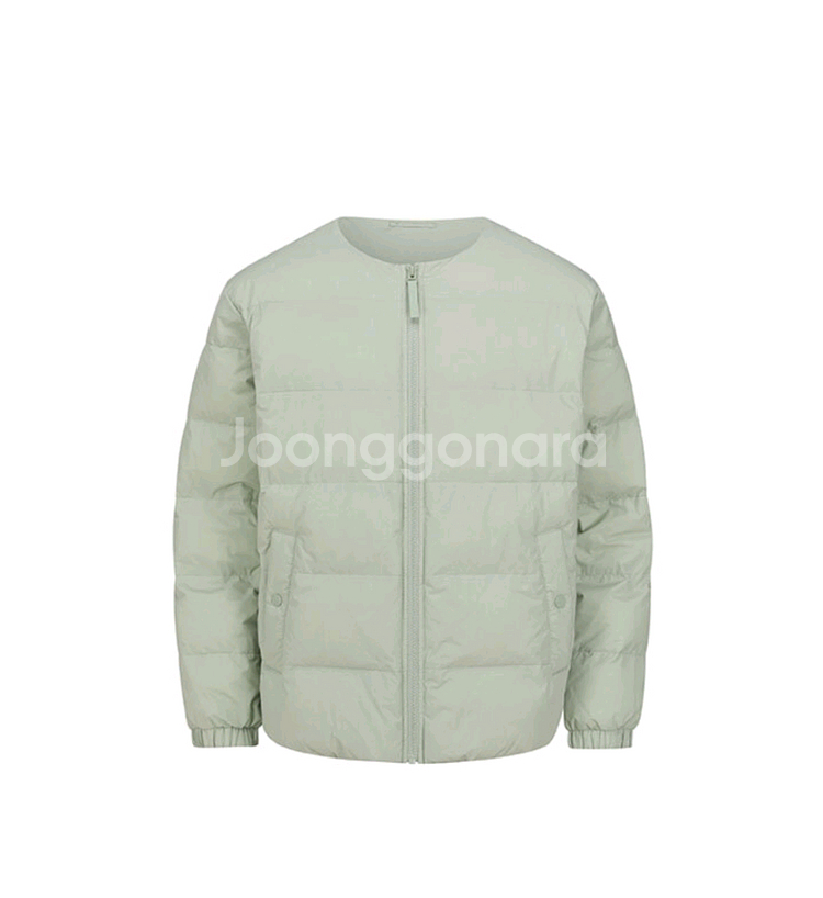 탑텐 다운필 넥리스 점퍼 95 민트--3