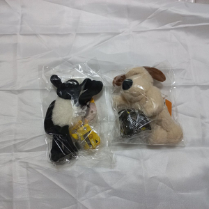 미개봉 이삭토스트 윌로스와 그로밋 인형 키링 숀더쉽