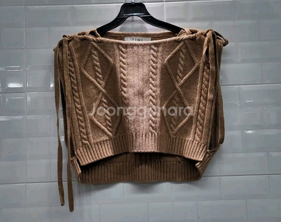 타임 캐시미어블렌드 케이블크롭탑--0