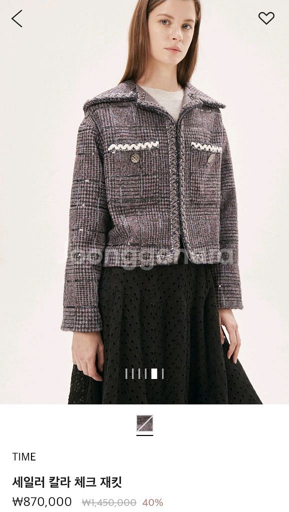 타임 세일러 칼라 체크 재킷 랑방 마인 더캐시미어--0