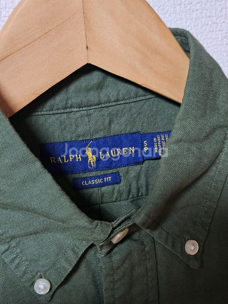 새상품 폴로 랄프로렌 가먼트다이 셔츠 레드포니--3