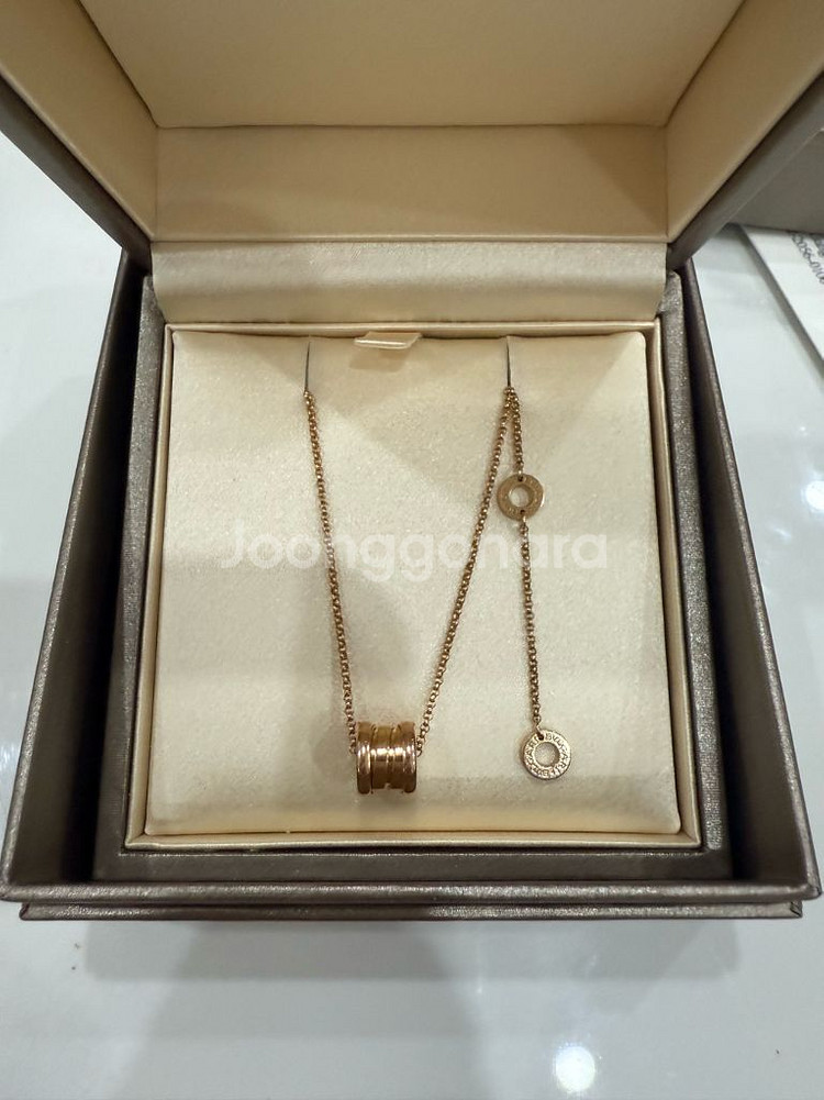 불가리 비제로원 미니 로즈골드 넥크리스 (풀박스)--0