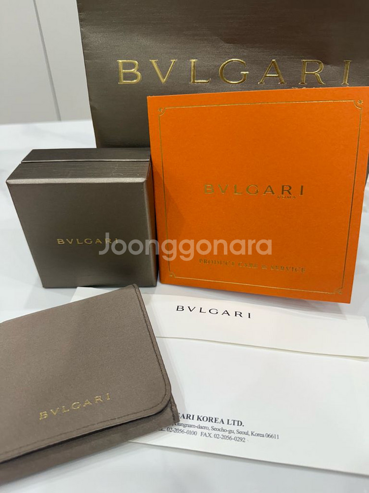 불가리 비제로원 미니 로즈골드 넥크리스 (풀박스)--4