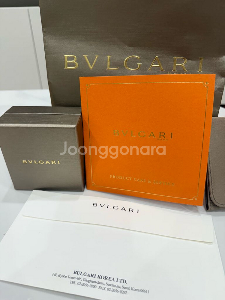 불가리 비제로원 미니 로즈골드 넥크리스 (풀박스)--3