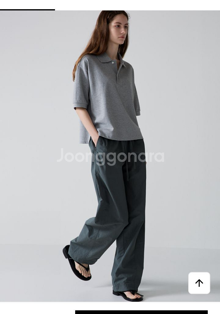 파사드패턴 테이퍼드 밴딩 팬츠 포레스트 M--0