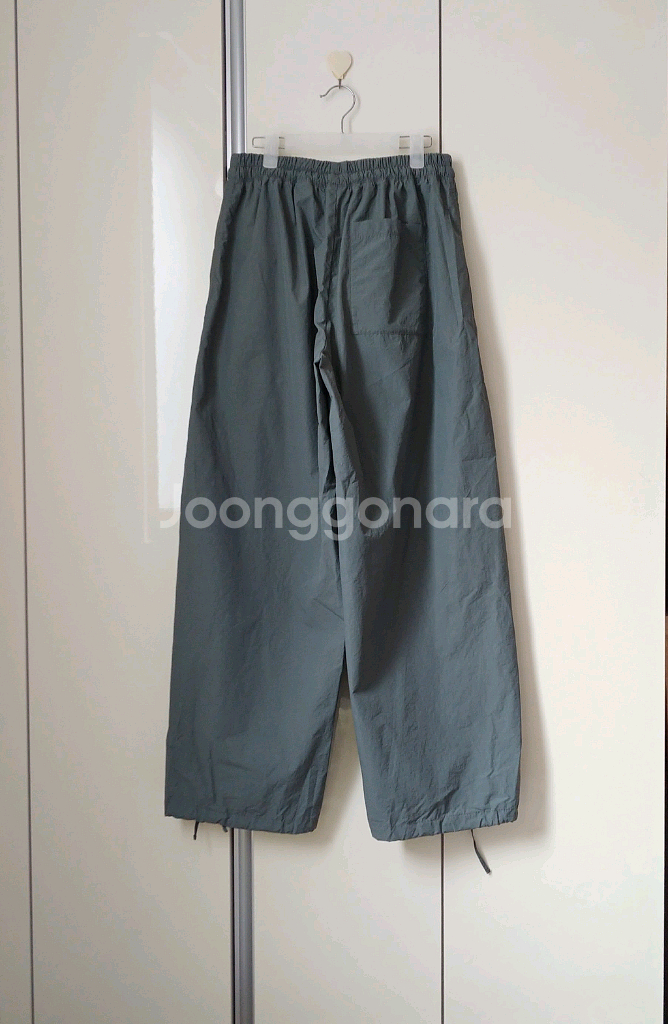 파사드패턴 테이퍼드 밴딩 팬츠 포레스트 M--2