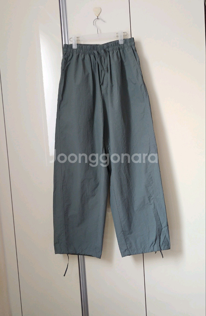 파사드패턴 테이퍼드 밴딩 팬츠 포레스트 M--6