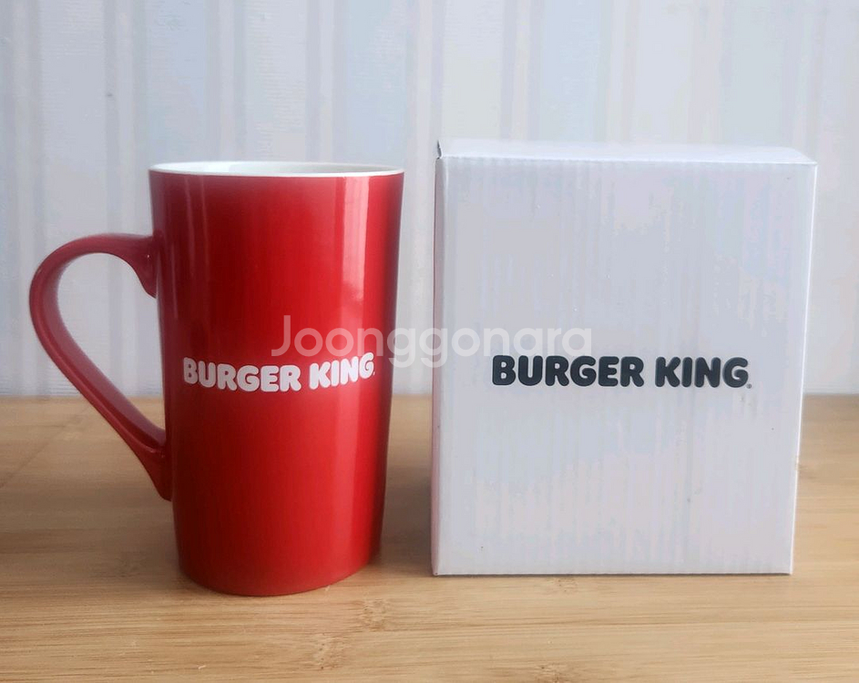 [새제품] BURGER KING 버거킹 빨간 머그컵--0