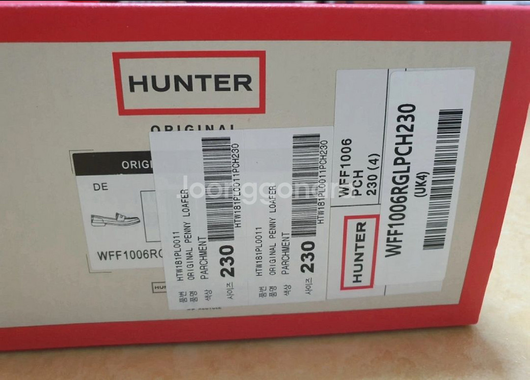 [새상품] 헌터 페니로퍼 레인슈즈 레인로퍼 230~35--4
