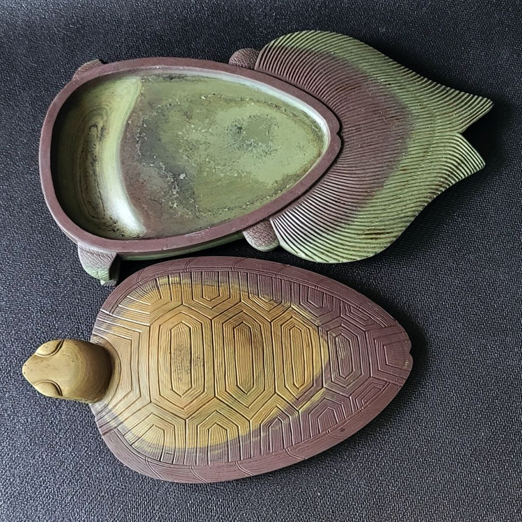 하루 세일 진품 명품 보증 압록강 위원석 거북 벼루--8