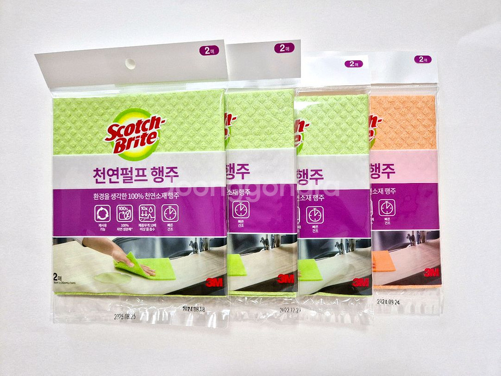 [새제품] 스카치브라이트 천연펄프 행주 2매입 4세트--0