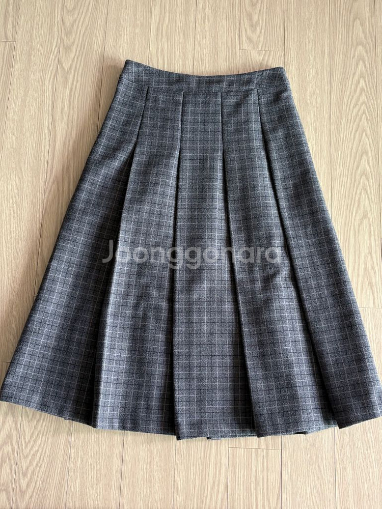베니토 체크 플리츠 스커트 s--0
