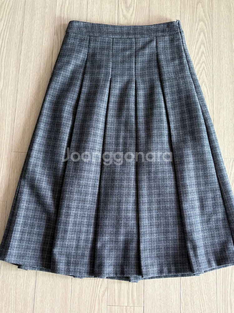 베니토 체크 플리츠 스커트 s--2