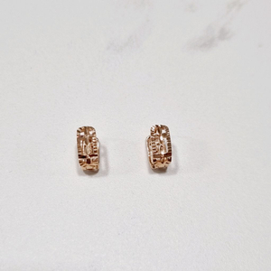 14k사각 귀걸이 핑크골드